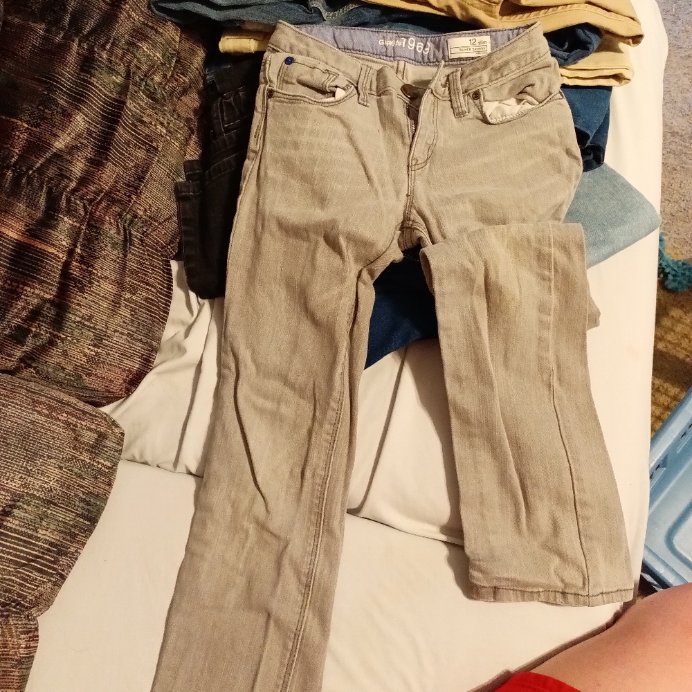 Jeans blue girls size 12 three pairs